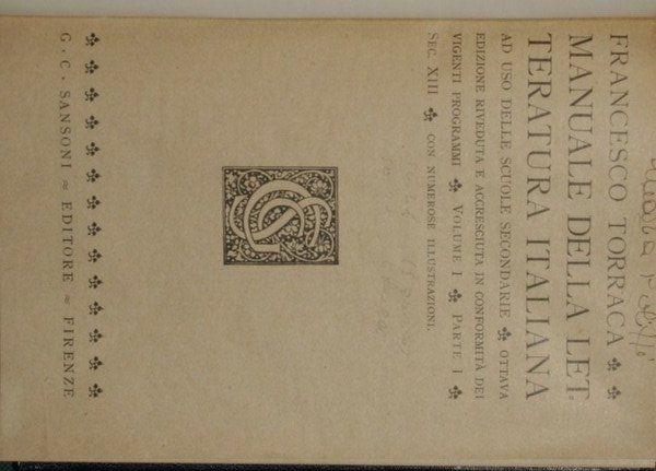 Manuale della letteratura italiana