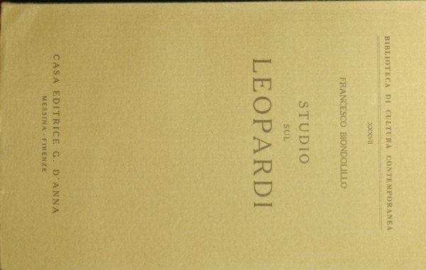 Studio sul Leopardi