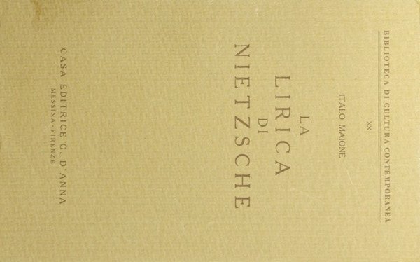 La lirica di Nietzsche