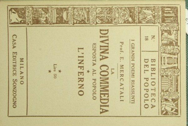 La divina commedia esposta al popolo. L'inferno