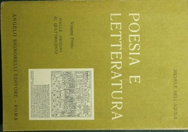 Poesia e letteratura. Vol. I