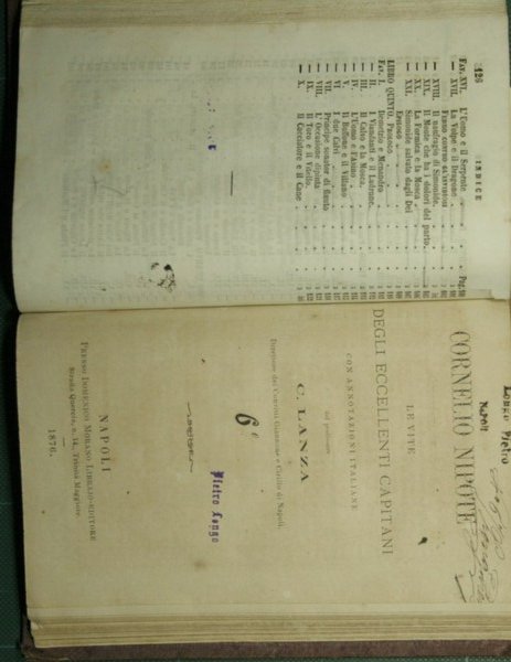 Le favole; Le vite degli eccellenti capitani