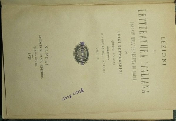 Lezioni di letteratura italiana