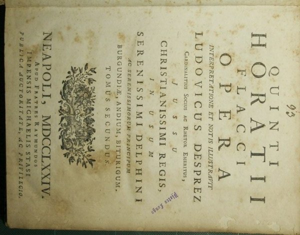 Quinti Horatii Flacci Opera