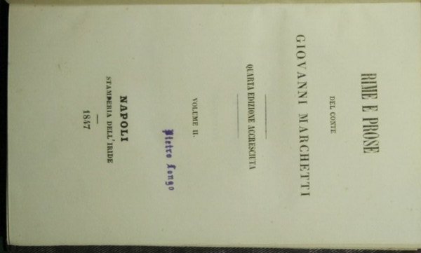 Rime e prose - Vol. II