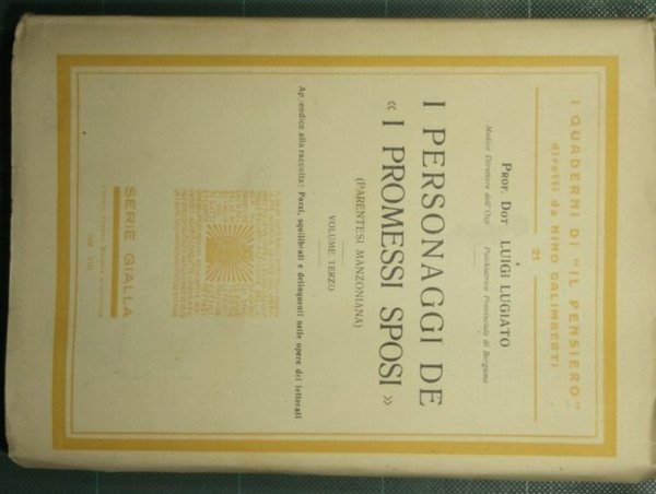 I personaggi de 'I promessi sposi' (Parentesi manzoniana) - Vol. III