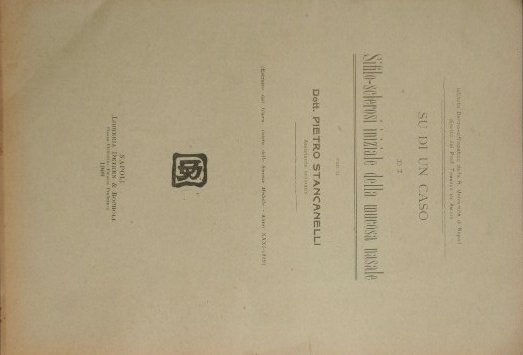 Su di un caso di sifilo - sclerosi iniziale della …