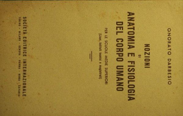 Nozioni di anatomia e fisiologia del corpo umano