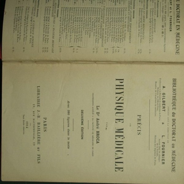 Precis de physique medicale