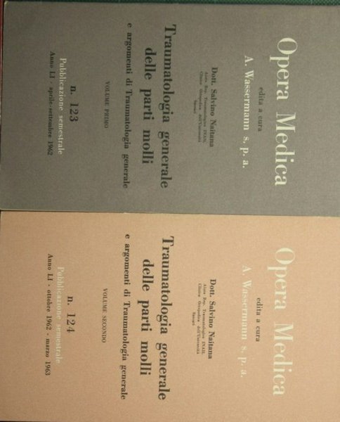 Traumatologia generale delle parti molli