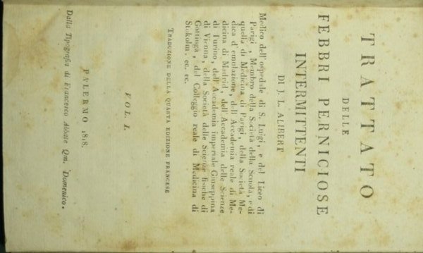 Trattato delle febbri perniciose intermittenti