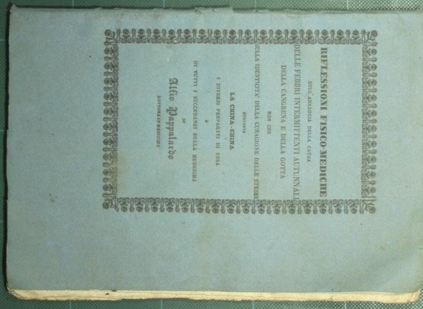 Riflessioni fisico-mediche sull'analogia della causa delle febbri intermittenti autunnali della …