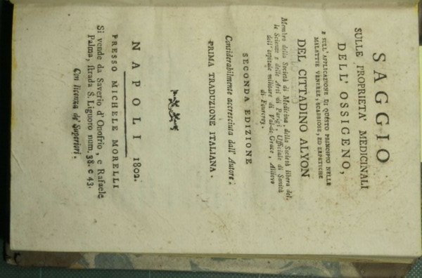 Saggio sulle proprietà medicinali dell'ossigeno