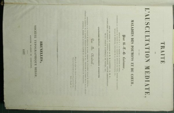 Traitè de l'auscultation mediate et des maladies des poumons et …
