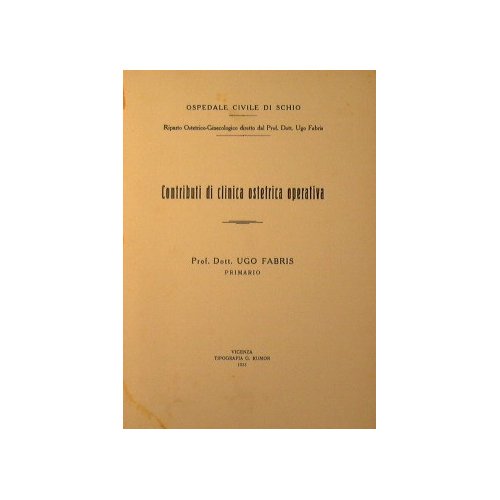 Contributi di clinica ostetrica operativa