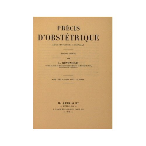 Précis d'Obstétrique