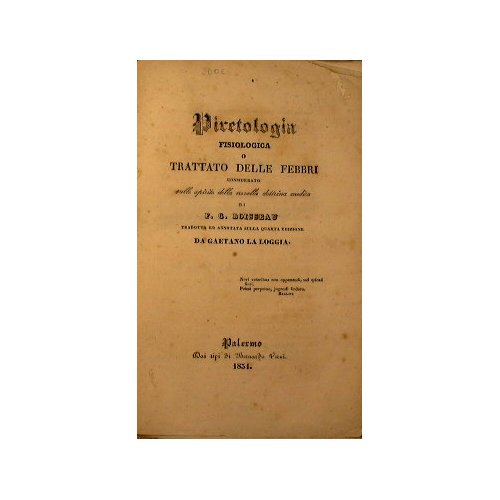 Piretologia fisiologica o trattato delle febbri