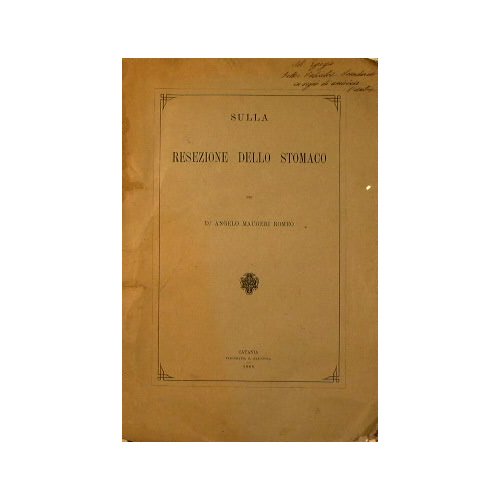 Sulla resezione dello stomaco