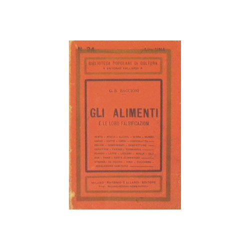 Gli alimenti e le loro falsicìficazioni