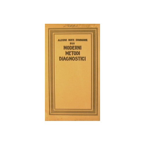 Alcune note sommarie sui moderni metodi daignostici