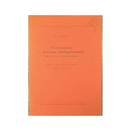 Costituzione e deiscenze postlaparotomiche