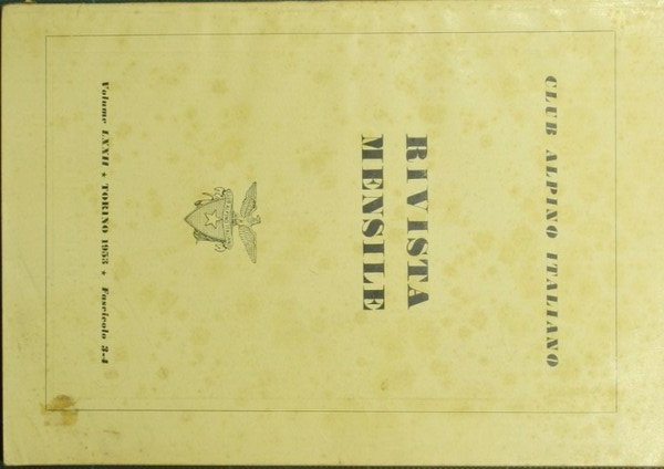 Club Alpino Italiano. Marzo-Aprile 1953