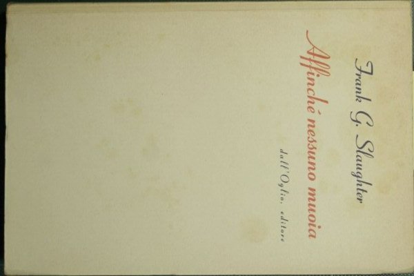 Affinchè nessuno muoia