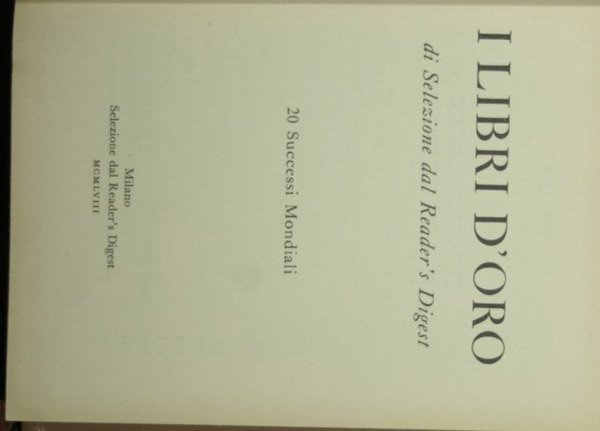 I libri d'oro di Selezione dal Reader's Digest