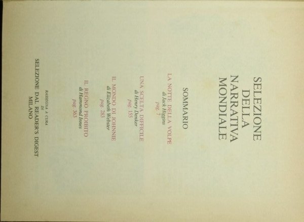 Selezione della narrativa mondiale