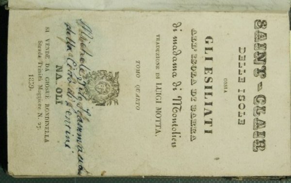 Saint-Clair delle isole ossia Gli esiliati all'isola di Barra - …