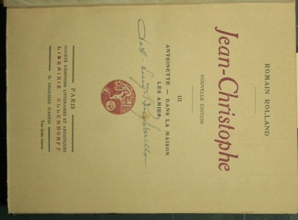 Jean Christophe - Vol. III - Antoinette - Dans la … | Immagine principale