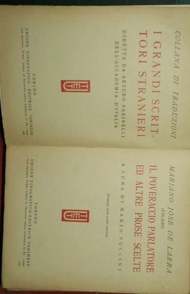 Il poveraccio parlatore ed altre prose scelte