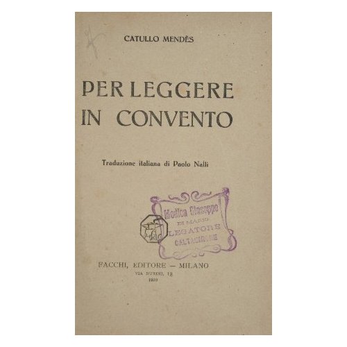 Per leggere in convento