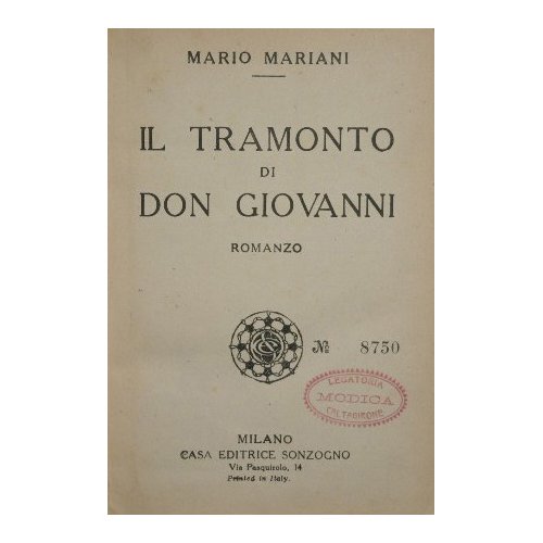 Il tramonto di Don Giovanni | Immagine principale
