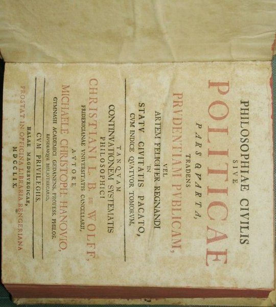 Philosophiae civilis sive politicae. Voll. I-II-IV | Immagine Gallery 2