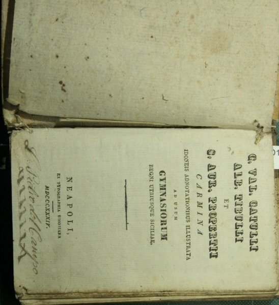 C. Val. Catulli, Alb. Tibulli et S. Aur. Propertii Carmina