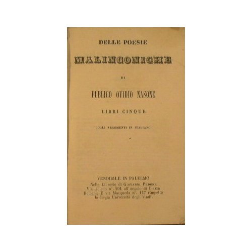 Delle poesie malinconiche
