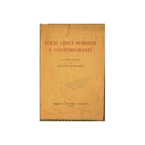 Poeti lirici e contemporanei
