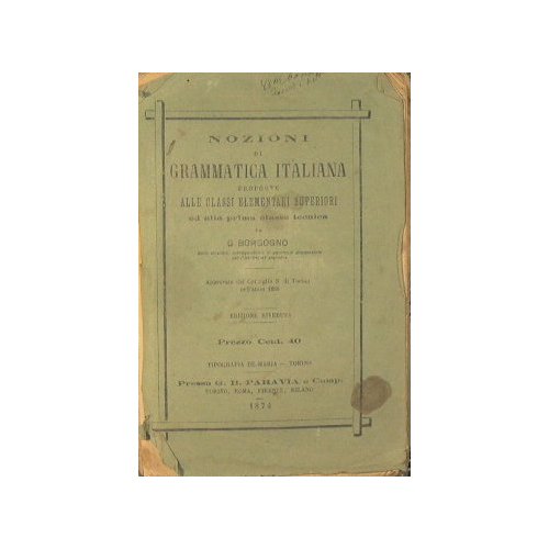 Nozioni di grammatica italiana