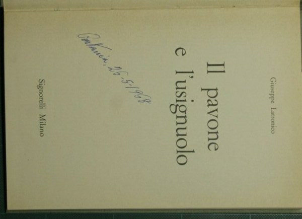 Il pavone e l'usignolo