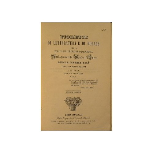 Fioretti di letteratura e di morale