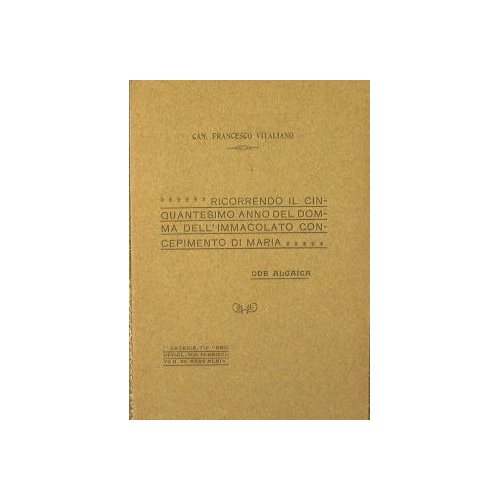 Ricorrendo il cinquantesimo anno del domanda dell'immacolato di Maria