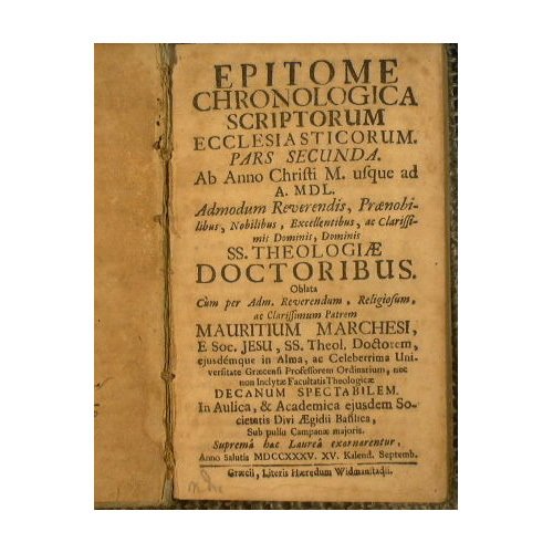 Epitome Chronologica Scriptorum Ecclesiasticorum - Pas Secunda | Immagine Gallery 1
