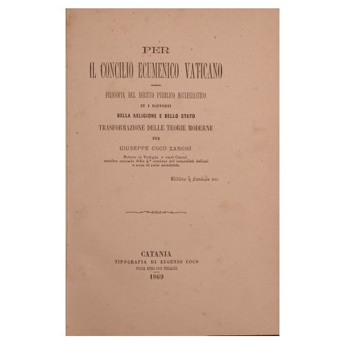 Per il Concilio Ecumenico Vaticano - Filosofia del diritto pubblico … | Immagine principale