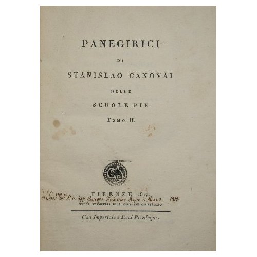 Panegirici di Stanislao Canovai delle Scuole Pie
