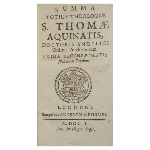 Summa totius theologiae S. Thomae Aquinatis. Vol. III