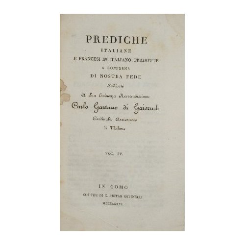 Prediche italiane e francesi tradotte a conferma di nostra fede. …