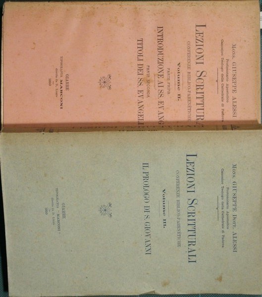 Lezioni scritturali. Voll. II-III