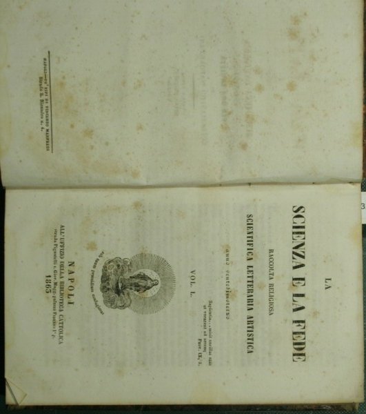 La scienza e la fede. Vol. L