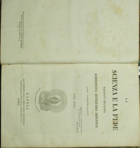 La scienza e la fede. Vol. LIII